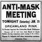 Anti-Mask Meeting Poster from 1918